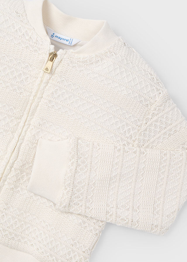 Crochet Bomber Jacket, 3409