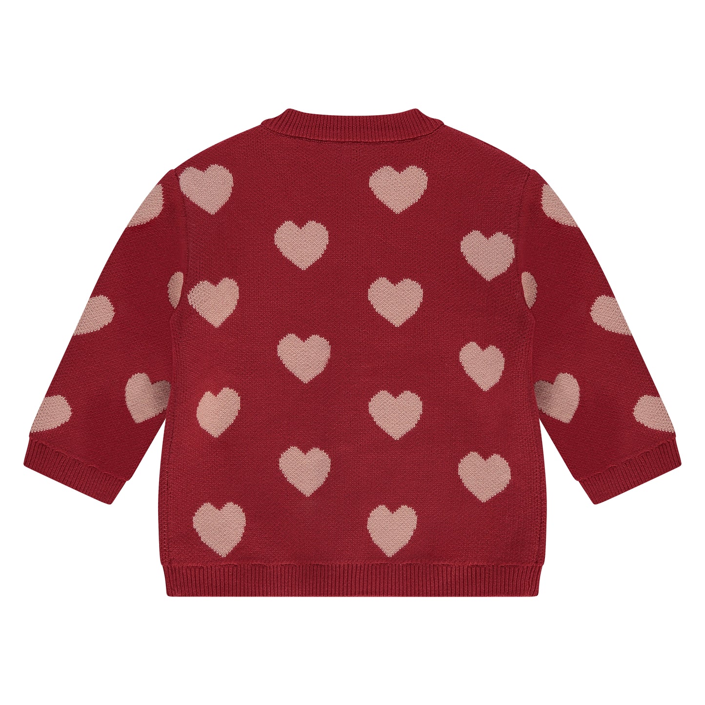 Cardigan, Scarlet w/Hearts