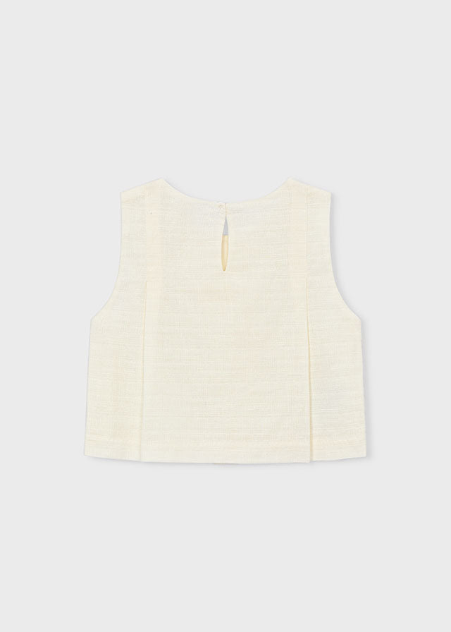 Sleeveless Top, Bone, 3024
