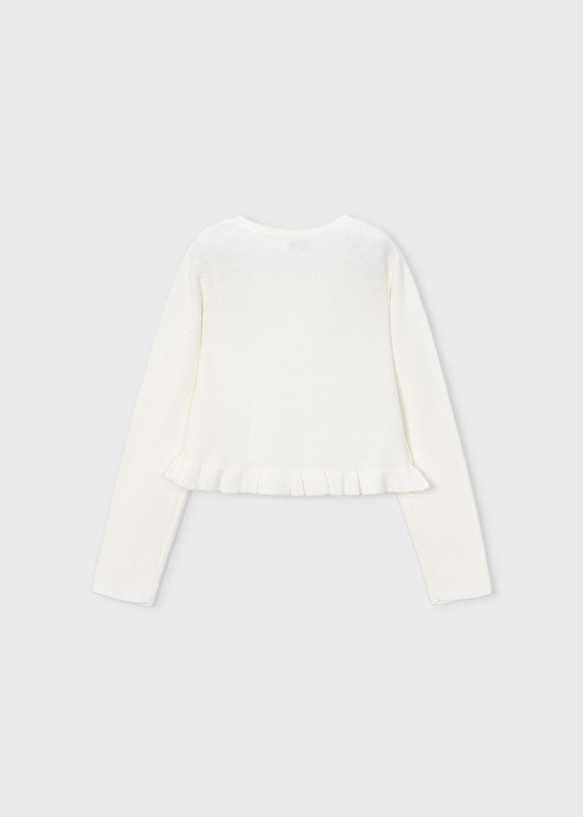 Knit Cardigan, Natural, 3383