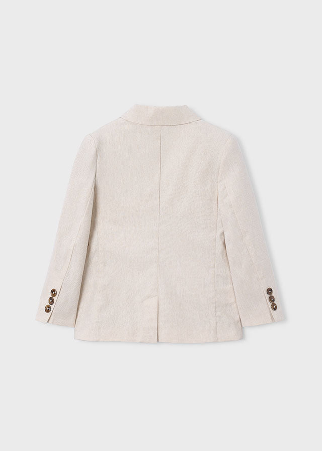 Linen Suit Jacket, Oat, 3437