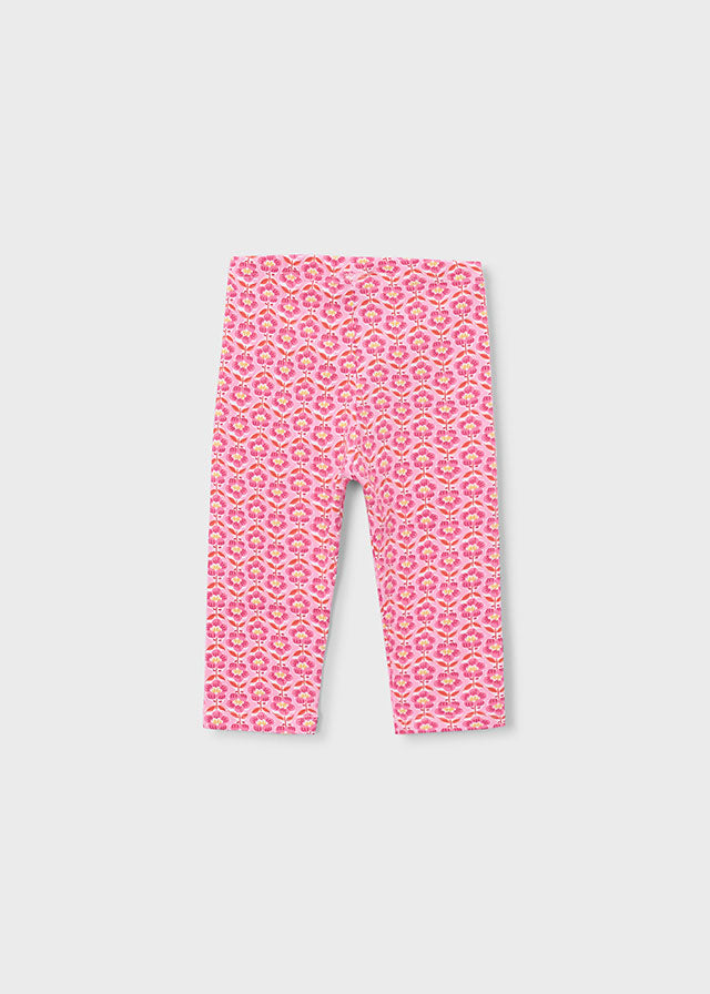 Printed Capri Leggings, Flower, 3722