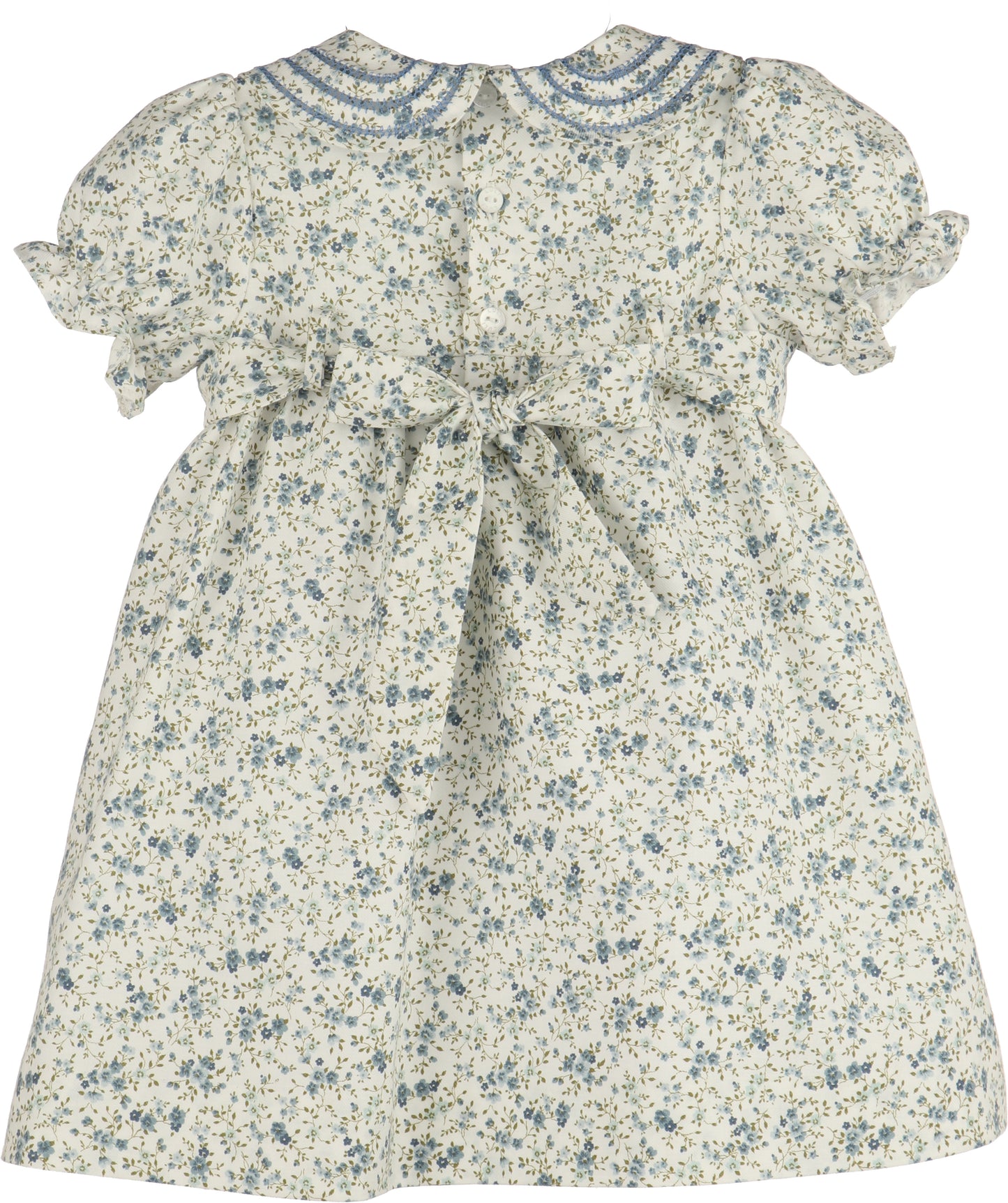 Fallen Leaves L/S Wreath Dress, Blue