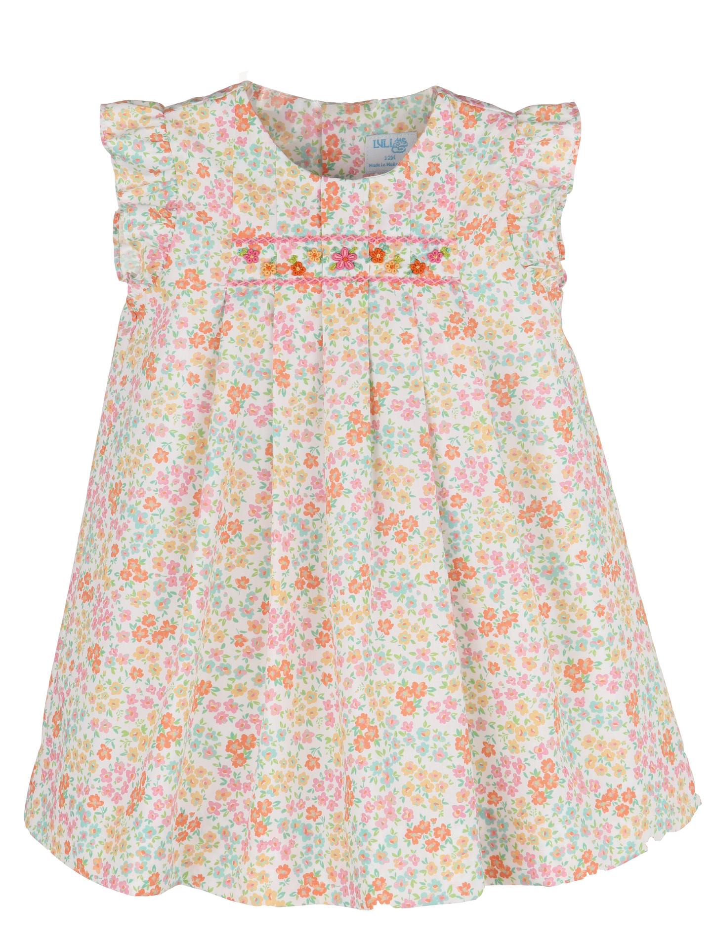 Easter Garden Pleated Dress