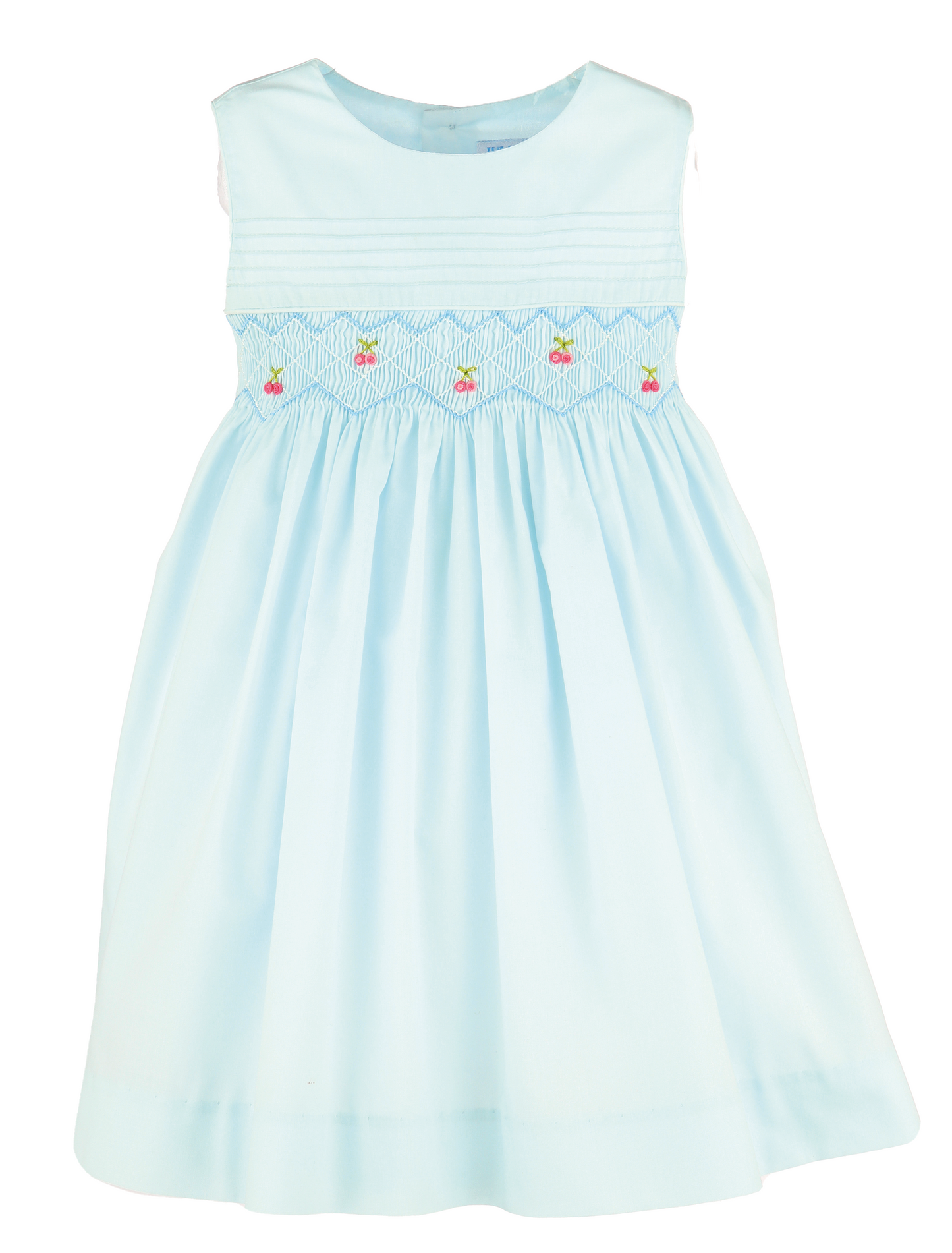 Cherries Smock Dress, Blue