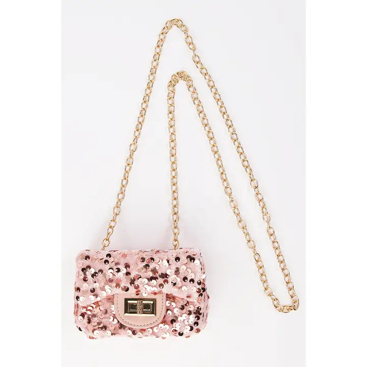 Sequin Purse, Pink