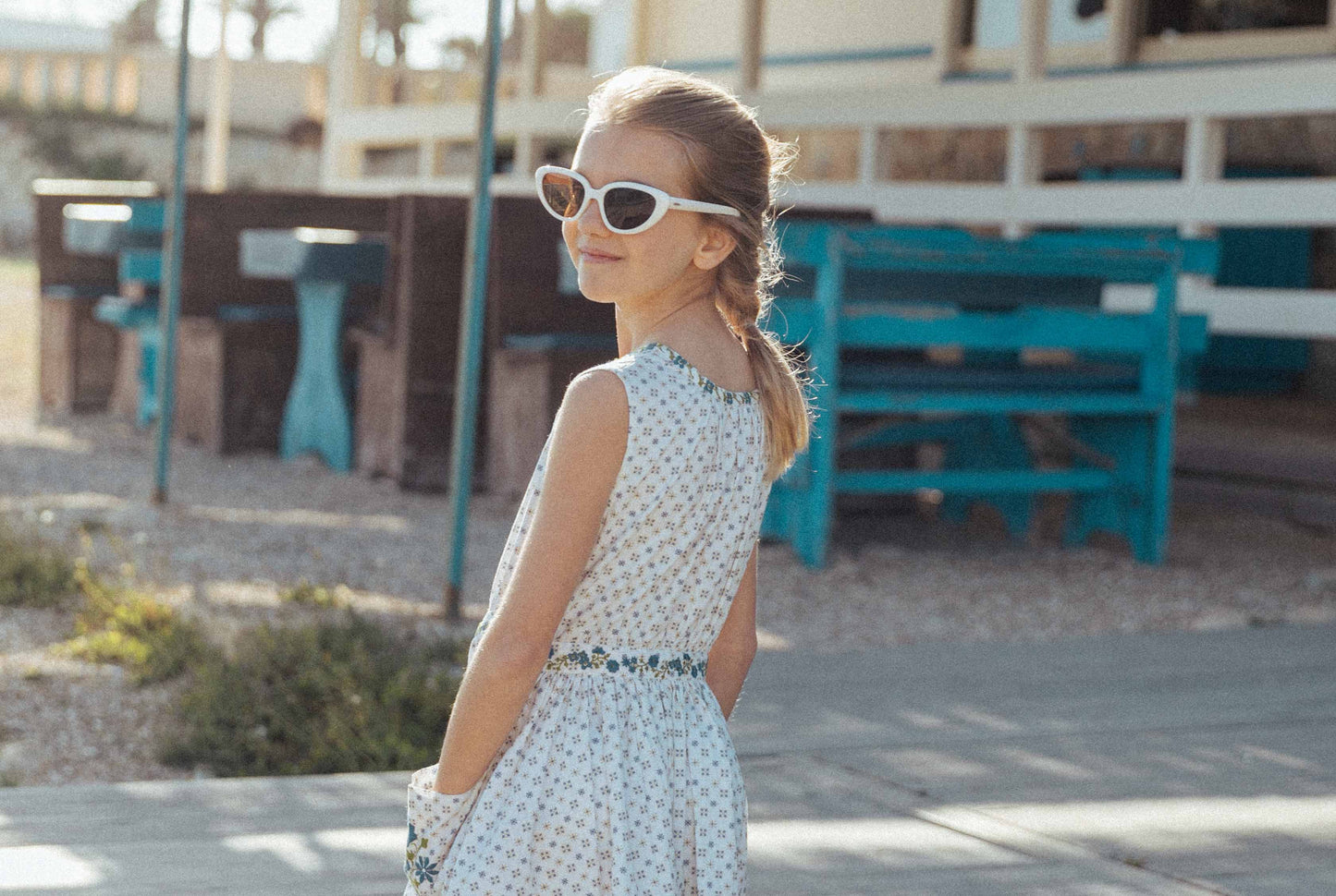 Claudette Dress, Tile Print