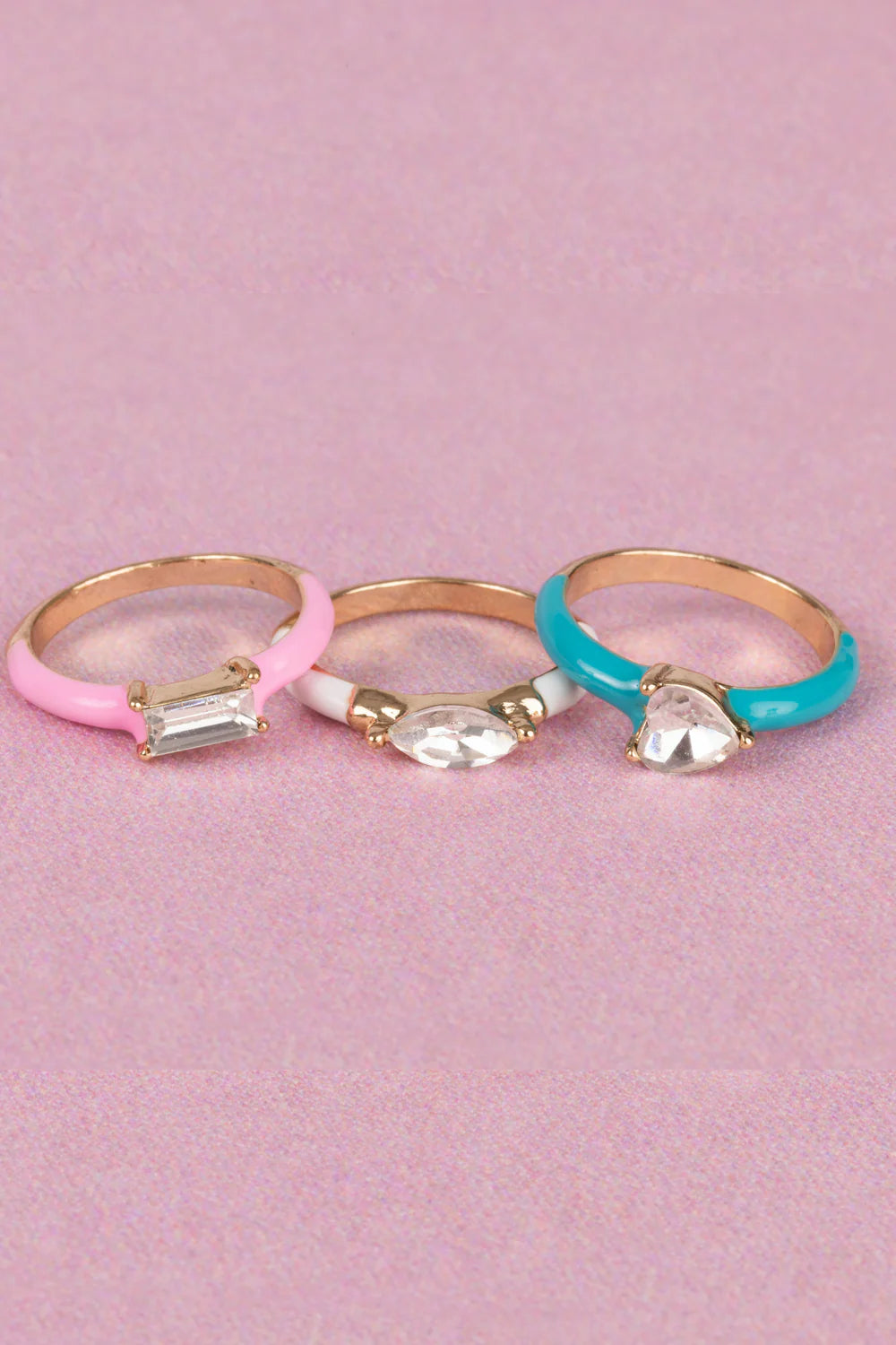 B Chic Crystal Cool Rings, 3 PC