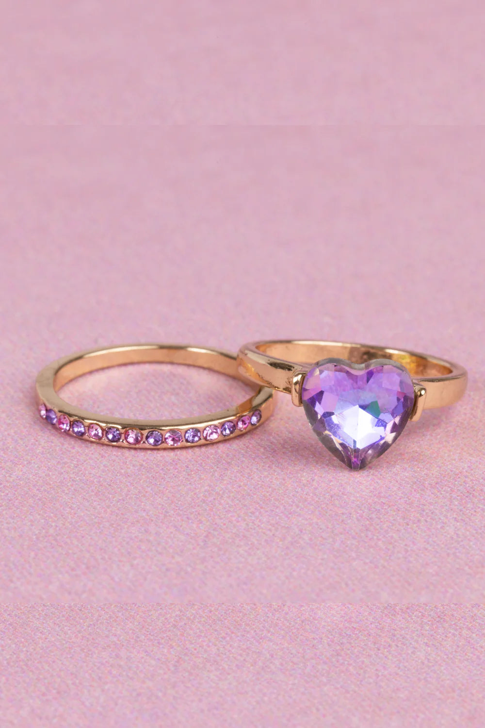 B Chic Precious Purple Ring Set