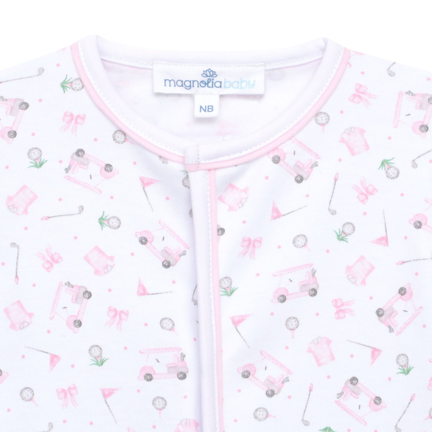 Ruffle Footie, Little Golfer, Pink