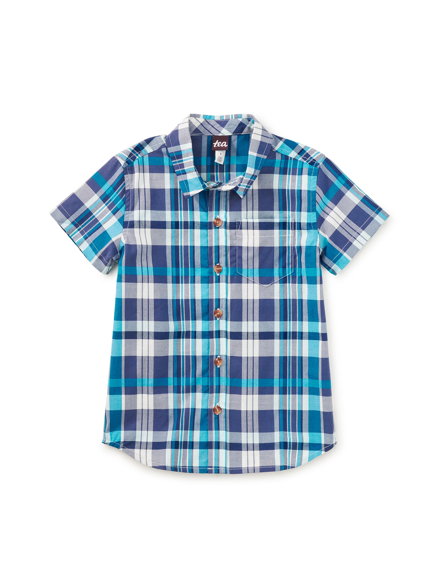 Button Up Woven Shirt, Valencia Plaid