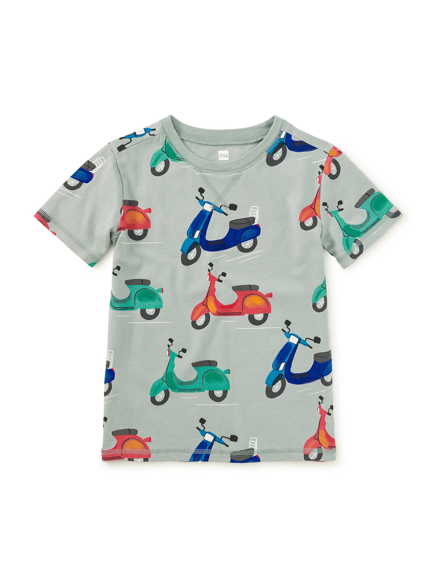 S/S Printed Pocket Tee, Zoom Zoom Vespa