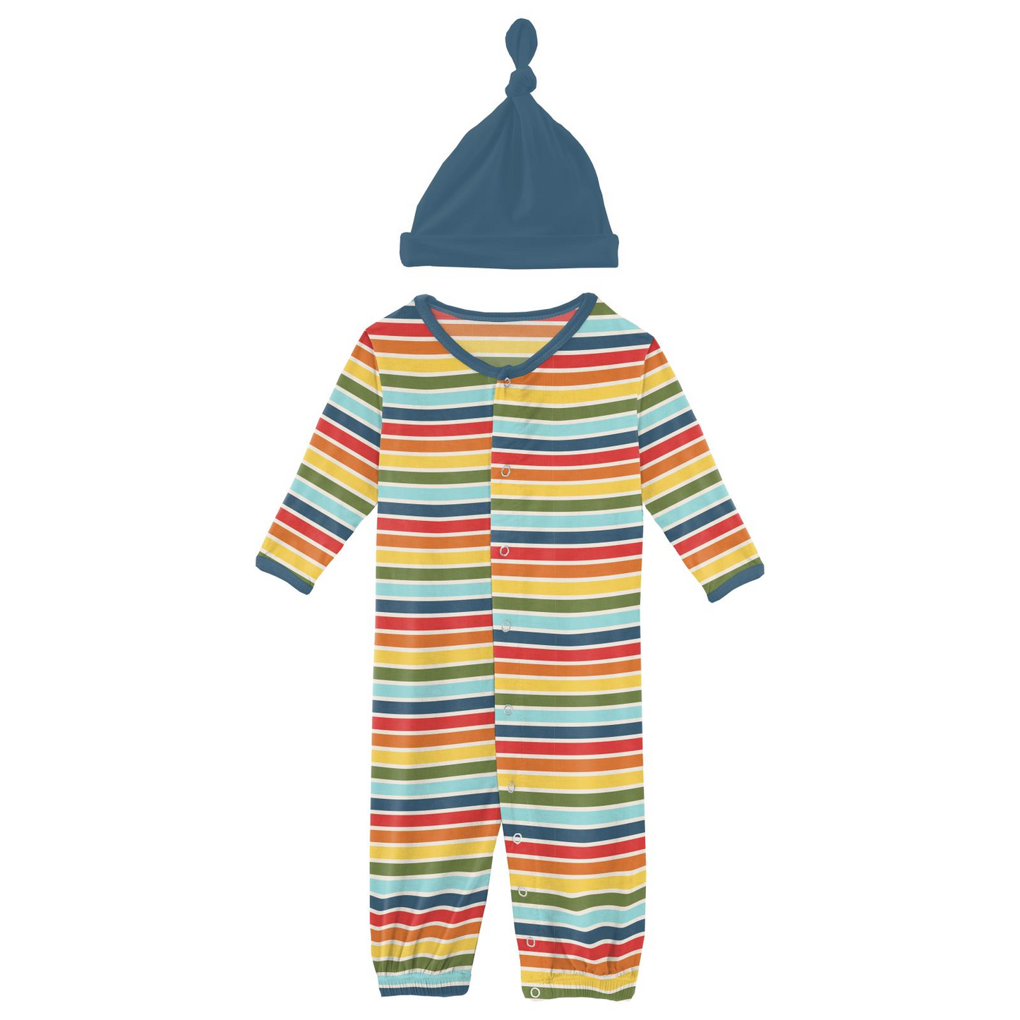 Conv. Gown & Knot Hat, Groovy Stripes