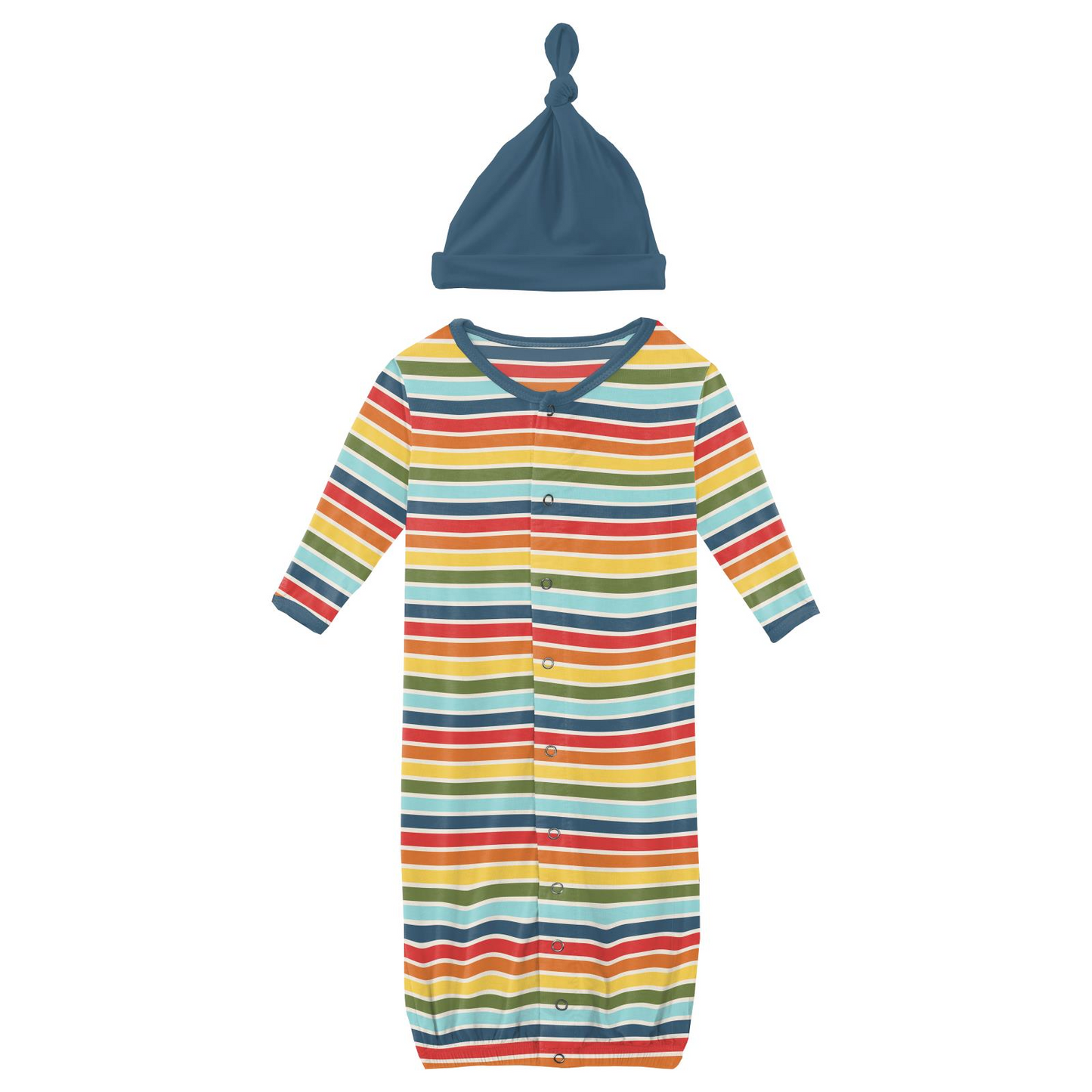 Conv. Gown & Knot Hat, Groovy Stripes