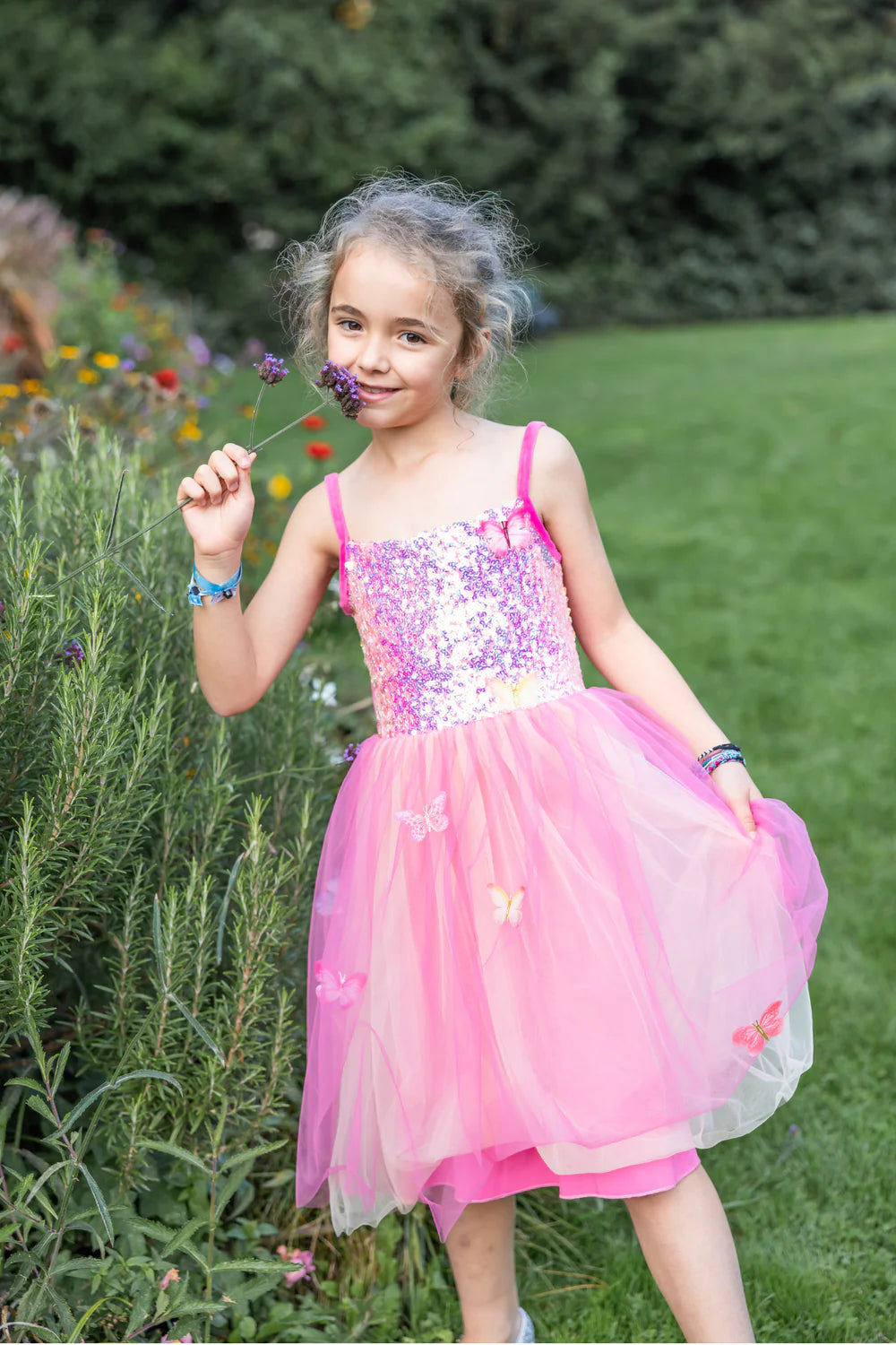 Butterfly Bliss Dress, Hot Pink