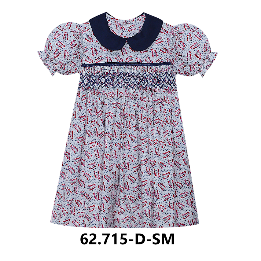 Mary Helen Dress, Red Flower