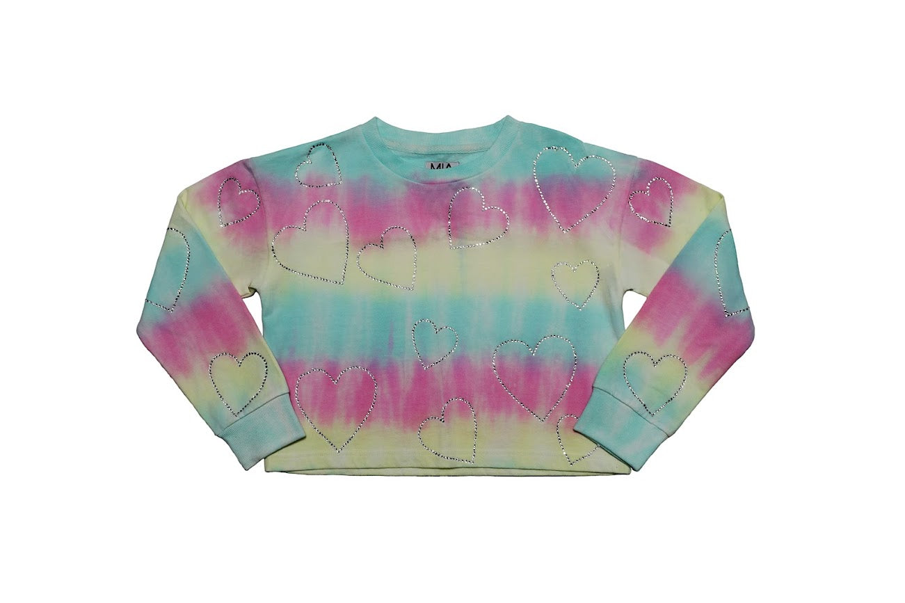 Heart Sweatshirt, Tie Dye