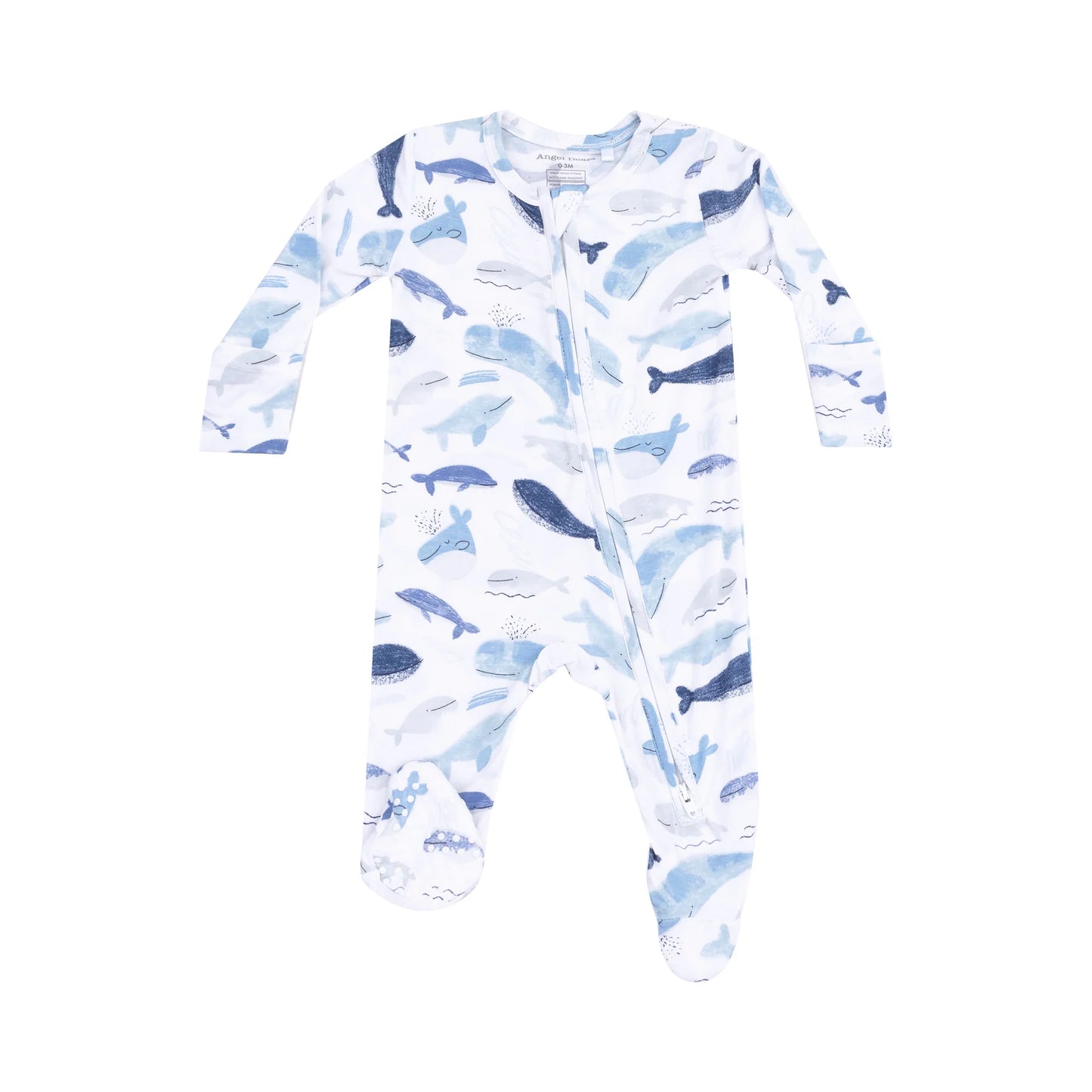 Zipper Footie, Blue Whales
