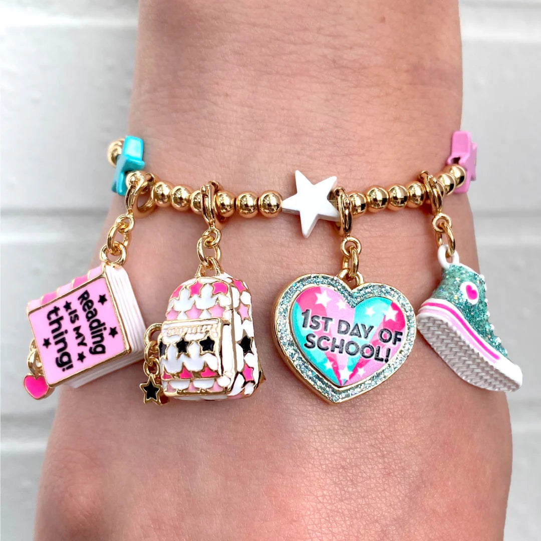 Gold Multi Star Stretch Bead Bracelet