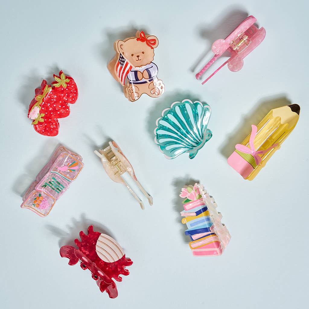 Shape Up Claw Clip-Strawberry Patch
