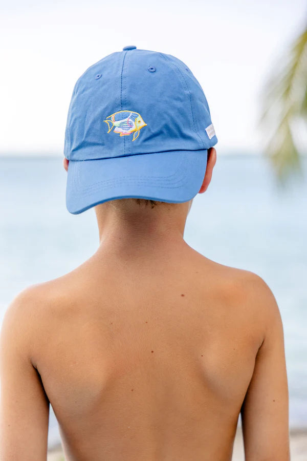 Covington Cap, Wood Boat Blue w/Fish