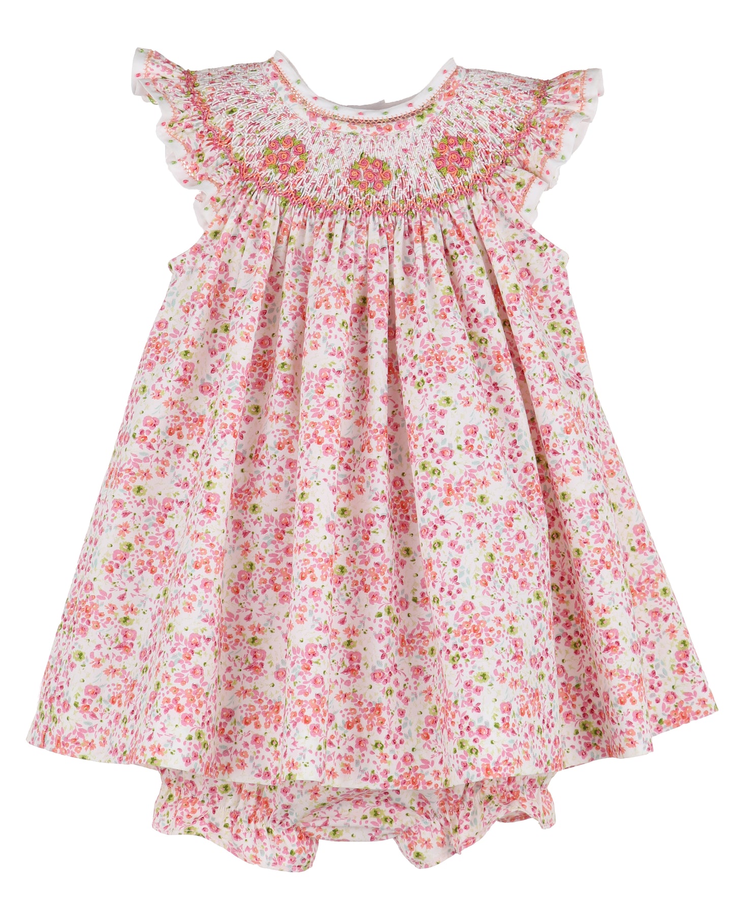 Berry Bouquet Smock Bishop, Fuchsia