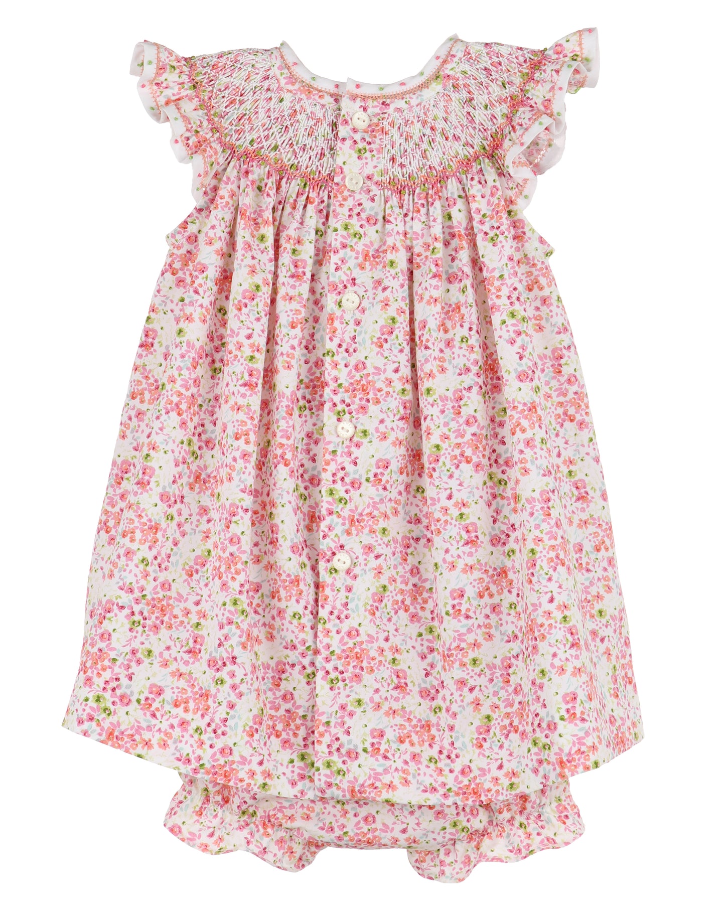 Berry Bouquet Smock Bishop, Fuchsia