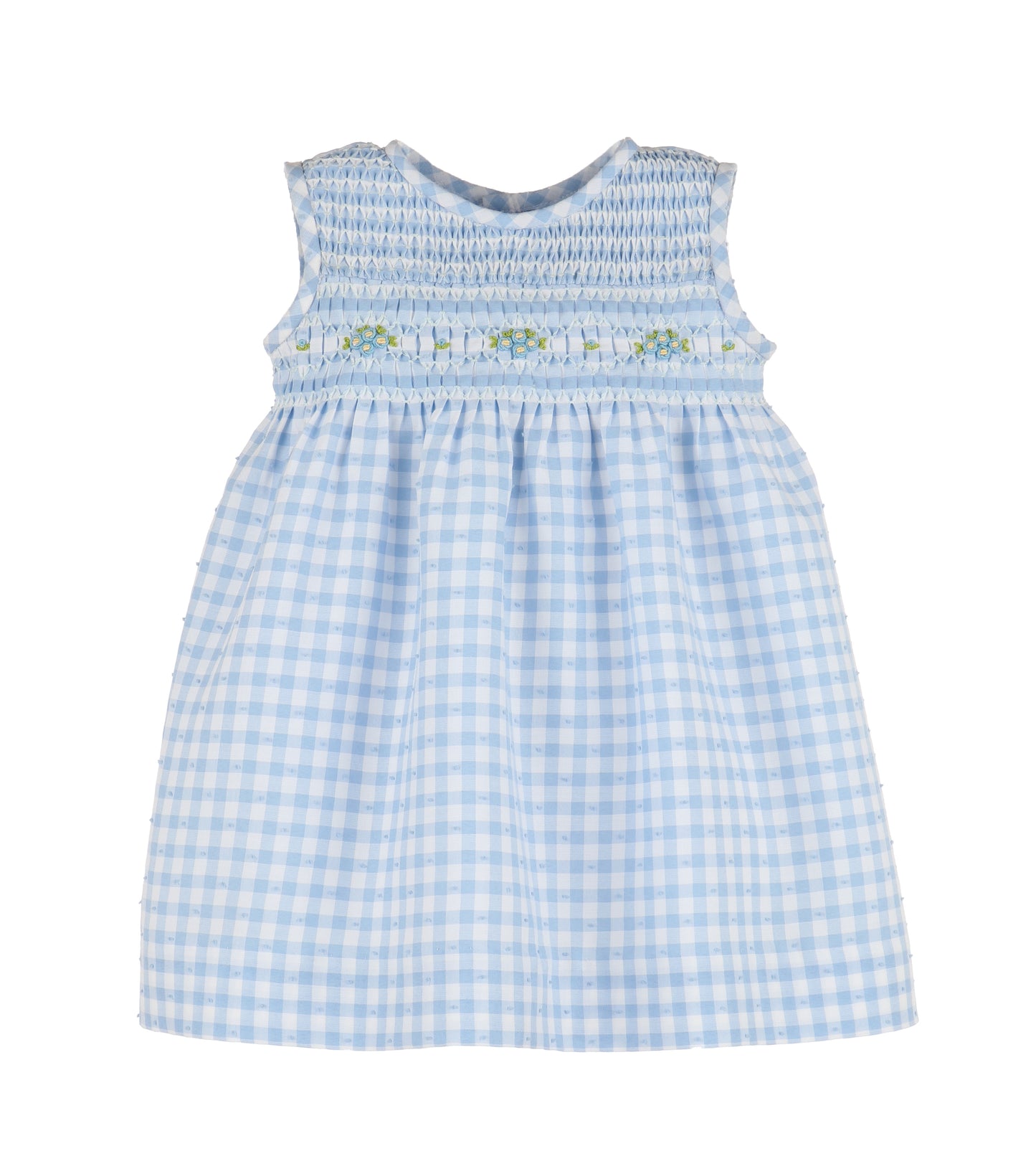 Gingham Swiss Dress, Blue