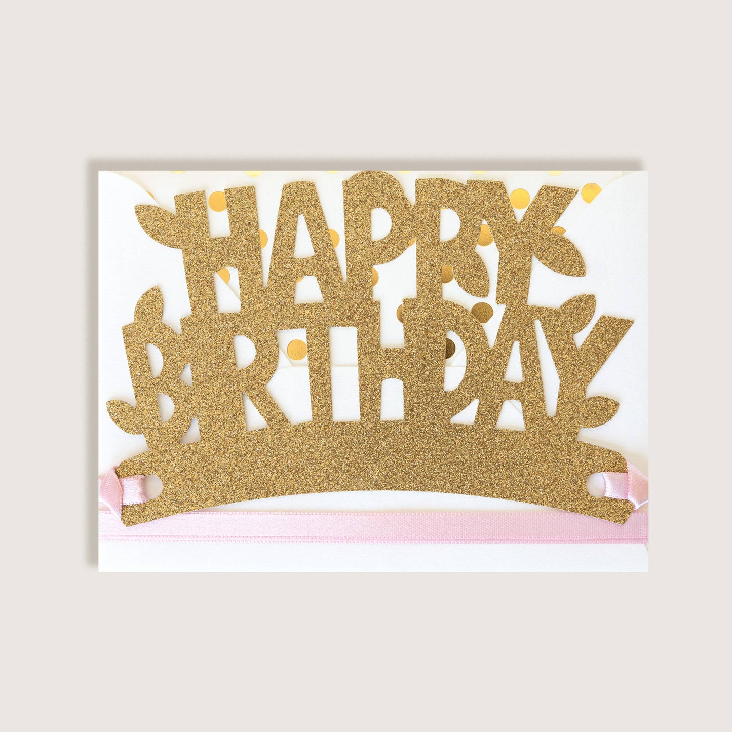 HB Glitter Crown in Gold/Pink