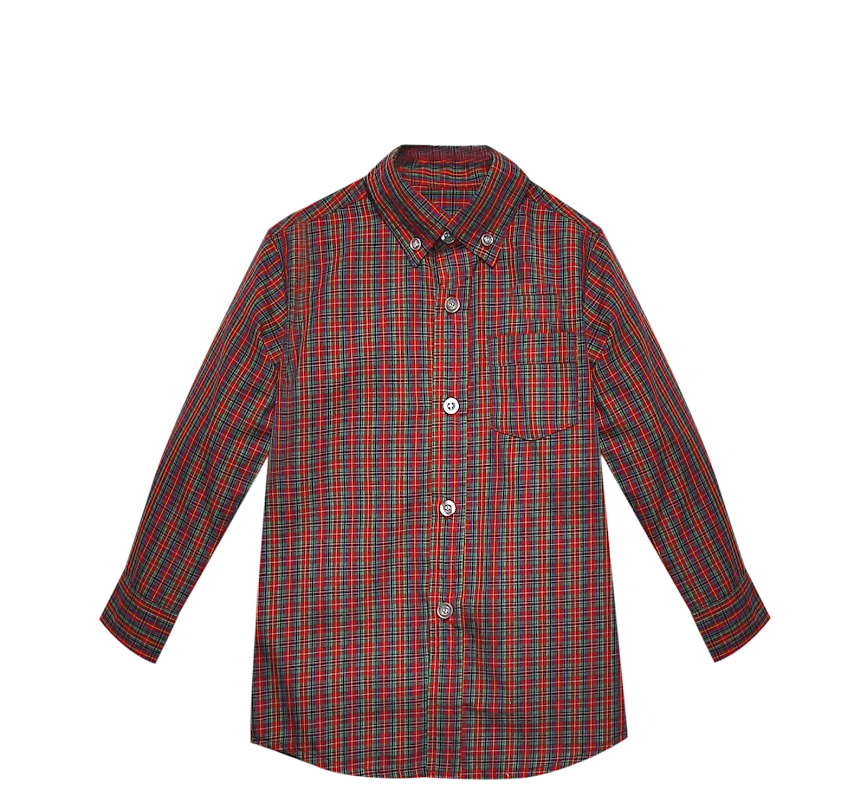 Red Plaid Arthur Button Down Shirt