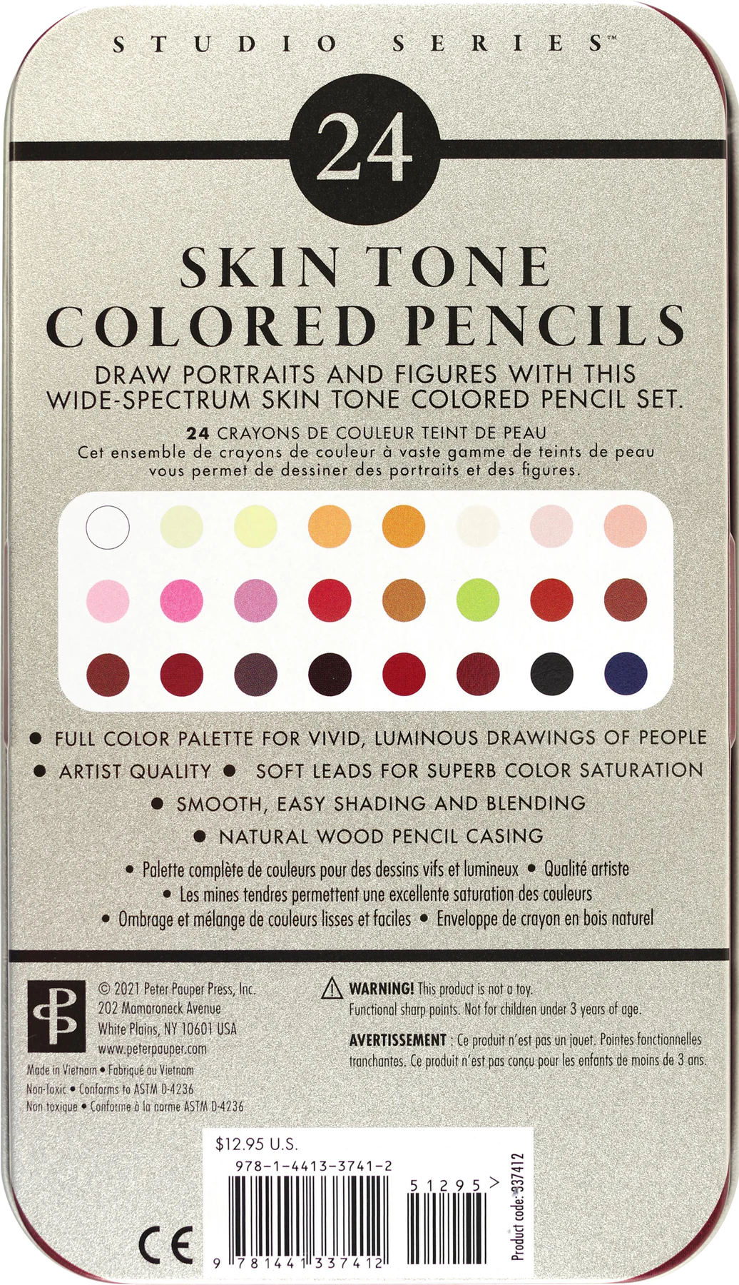 Skin Tone Colored Pencil Set, 24