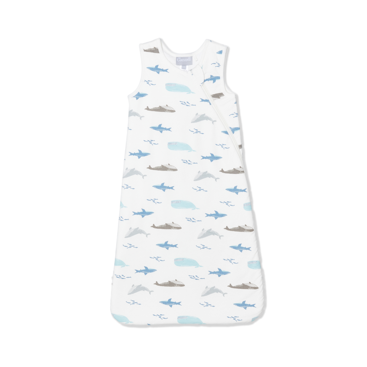 0.5 Togs Sleepsack, Grey Pin Stripe (Whales)