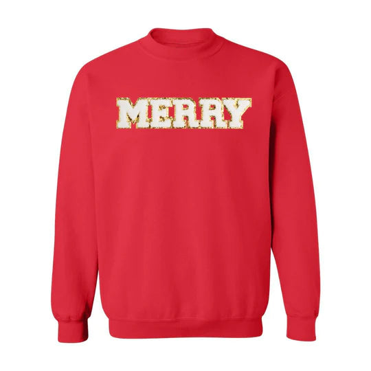 Christmas Sweatshirt, Merry Patch