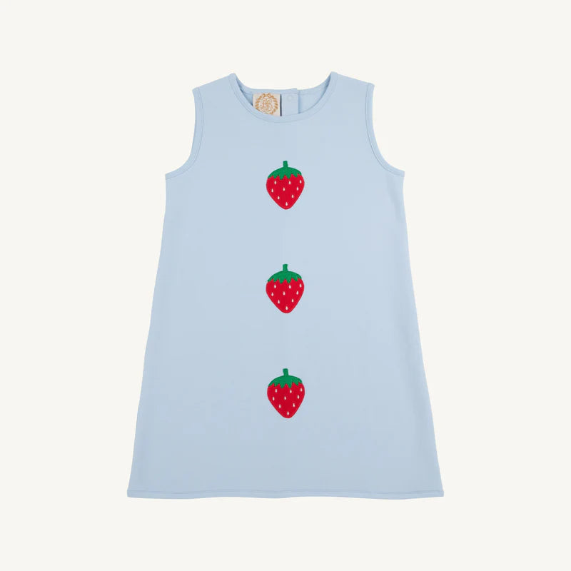 Annie Apron Dress, Buckhead Blue w/Strawberries