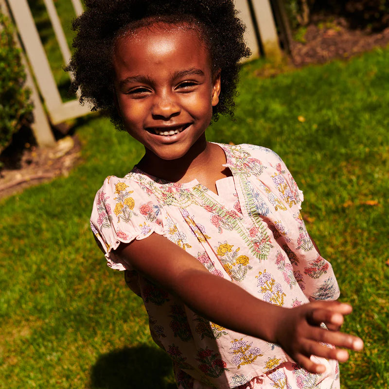 Ava Top, Small Pink Flowerette