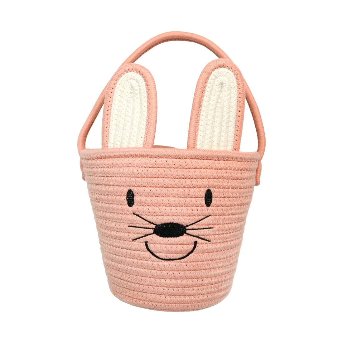 Bunny Rope Easter Basket, Peach