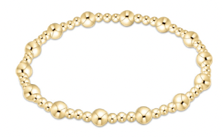 Classic Sincerity Pattern 5mm Bead Bracelet - Gold