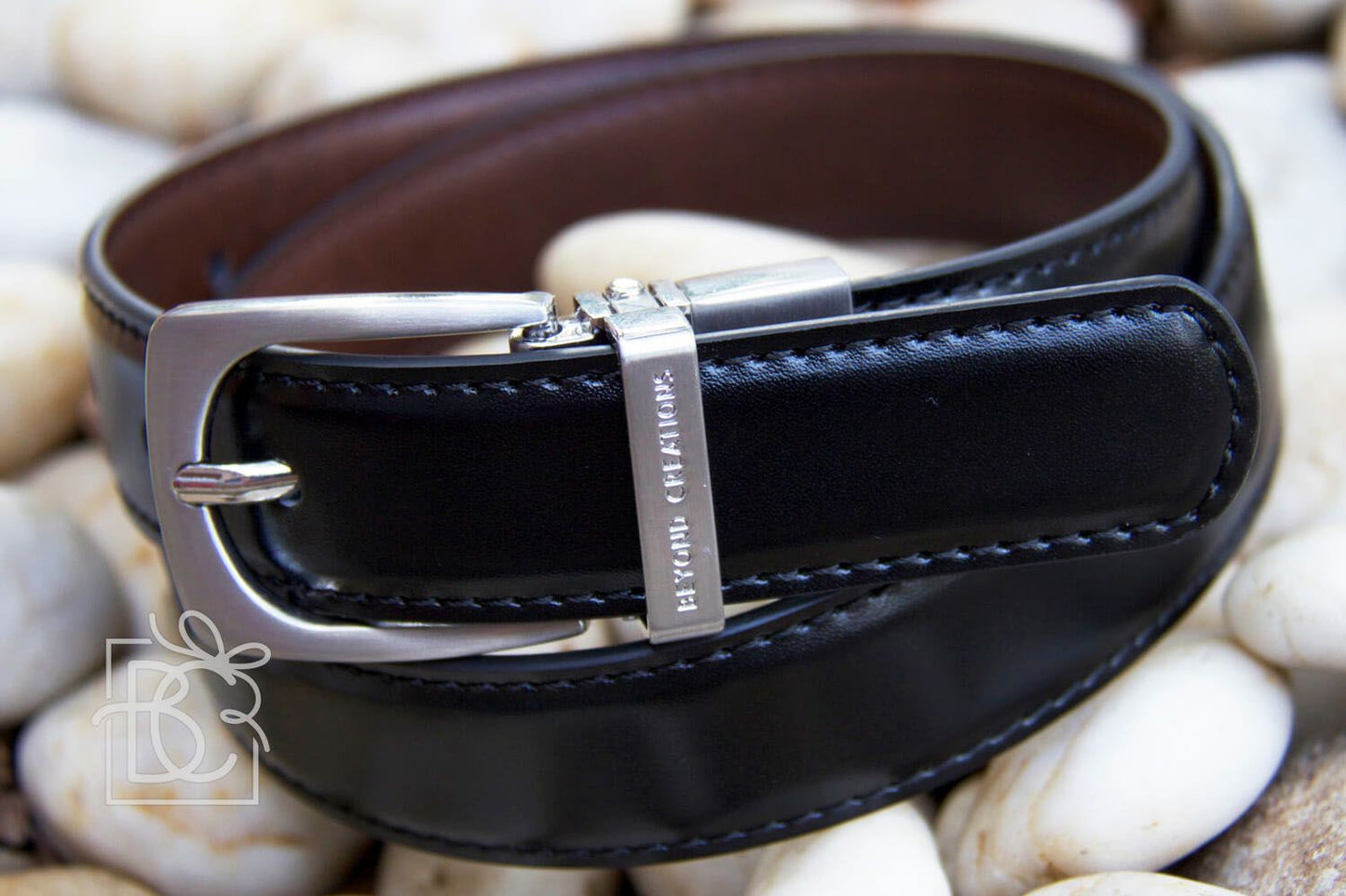 Reversible Leather Belt, Black/Brown