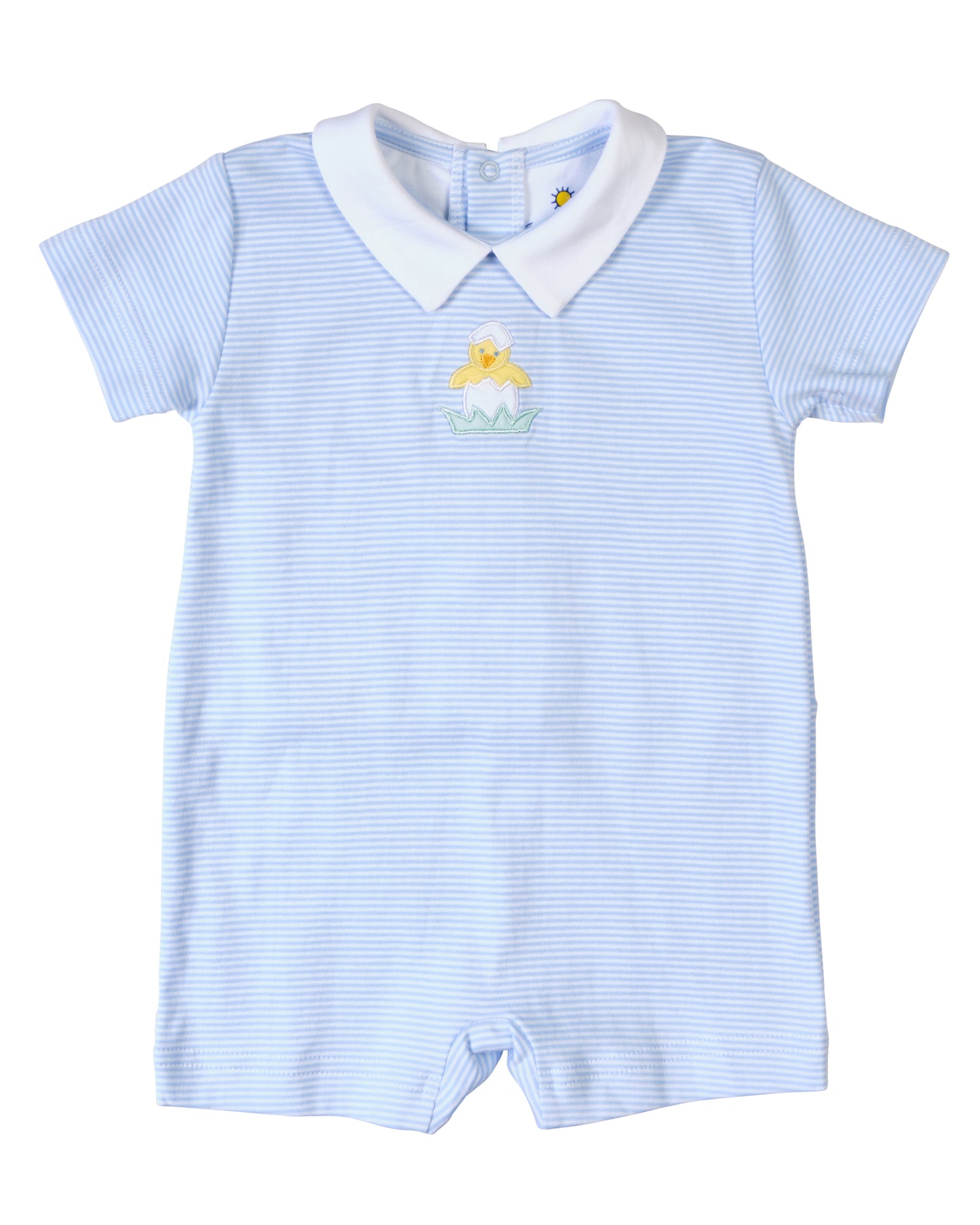 Stripe Knit Shortall w/Chick