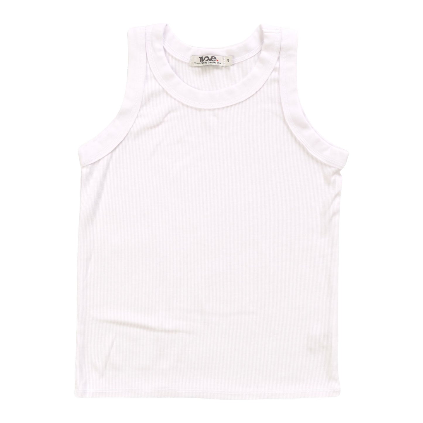 Fitted Meet and Greet Crew Tank, White