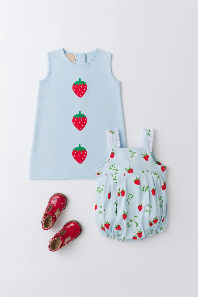 Annie Apron Dress, Buckhead Blue w/Strawberries