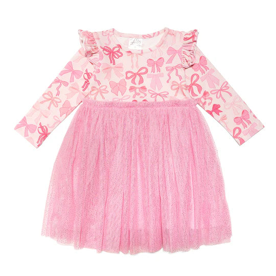 Coquette Bow L/S Tutu Dress