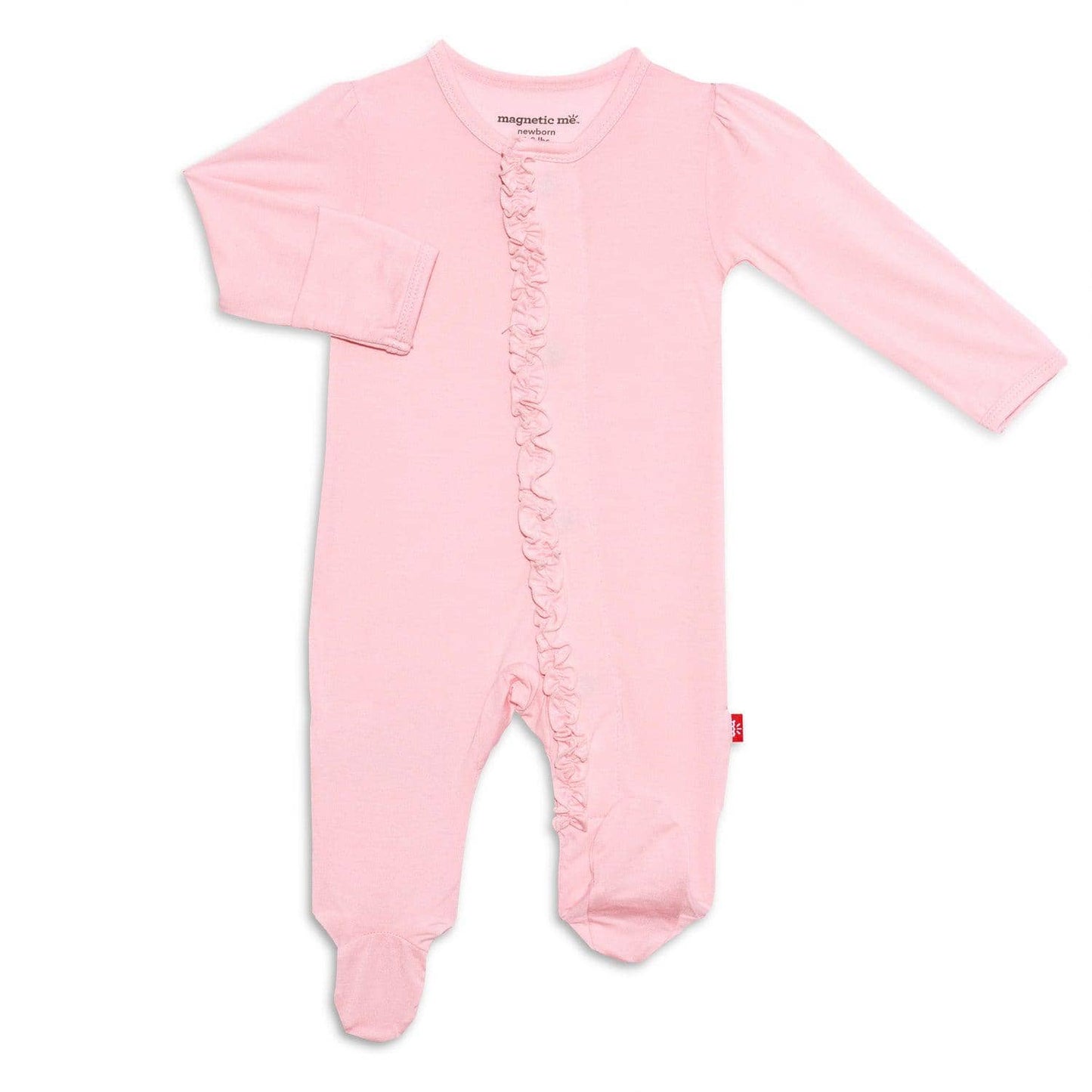 Ruffle Footie, Pink Dogwood
