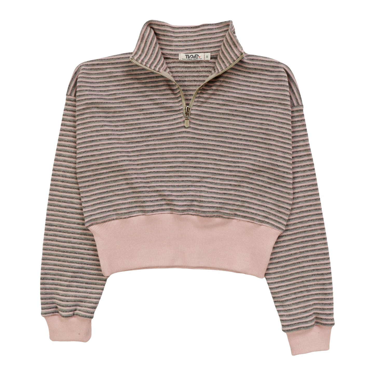 Mock Neck Zip Top, Nude