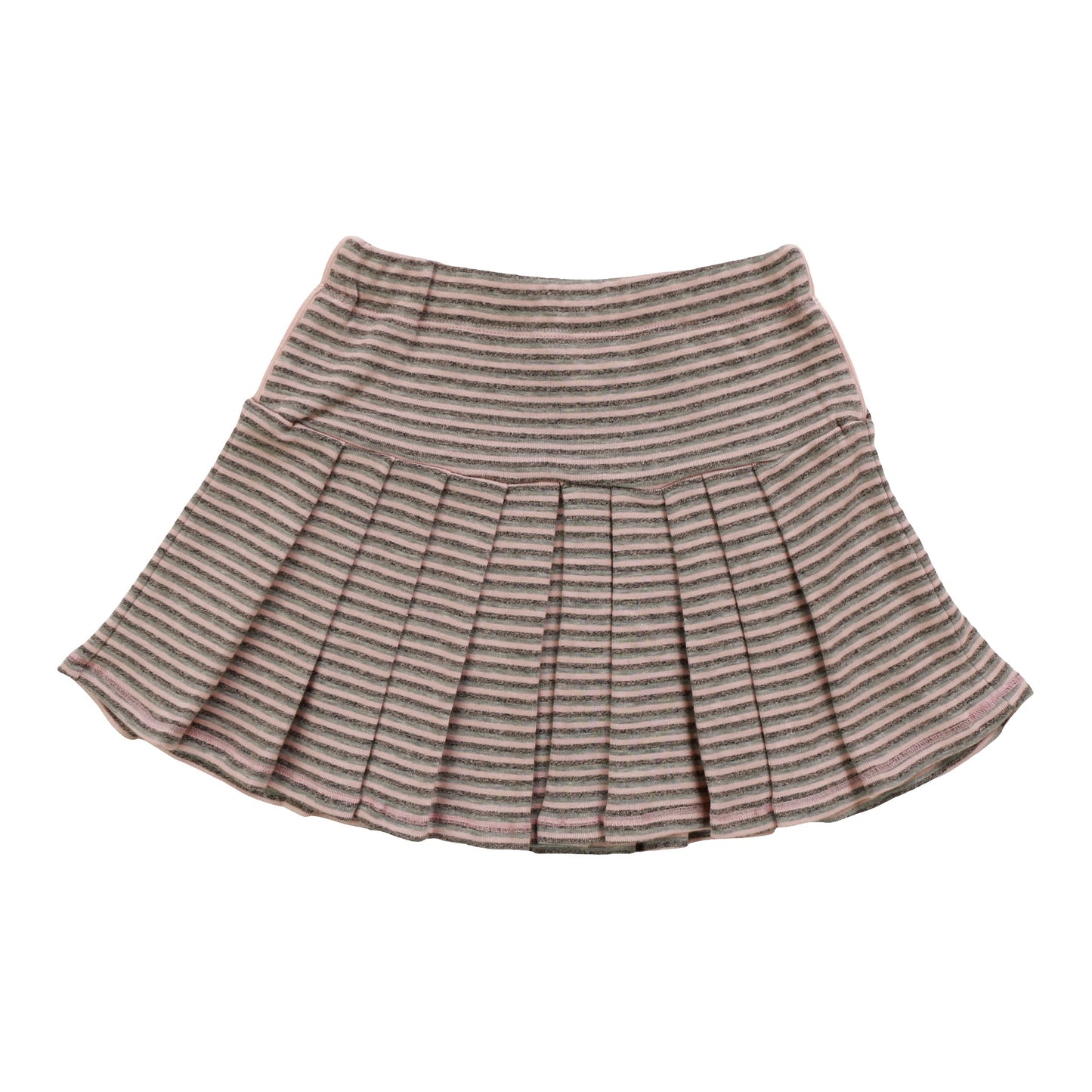 Pleated Skirt w/Piping, Nude