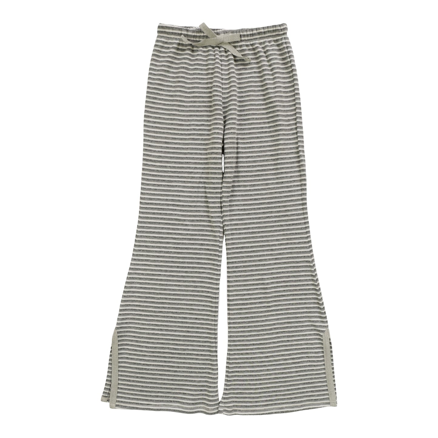 Open Slitted Flare Pant, White Wax