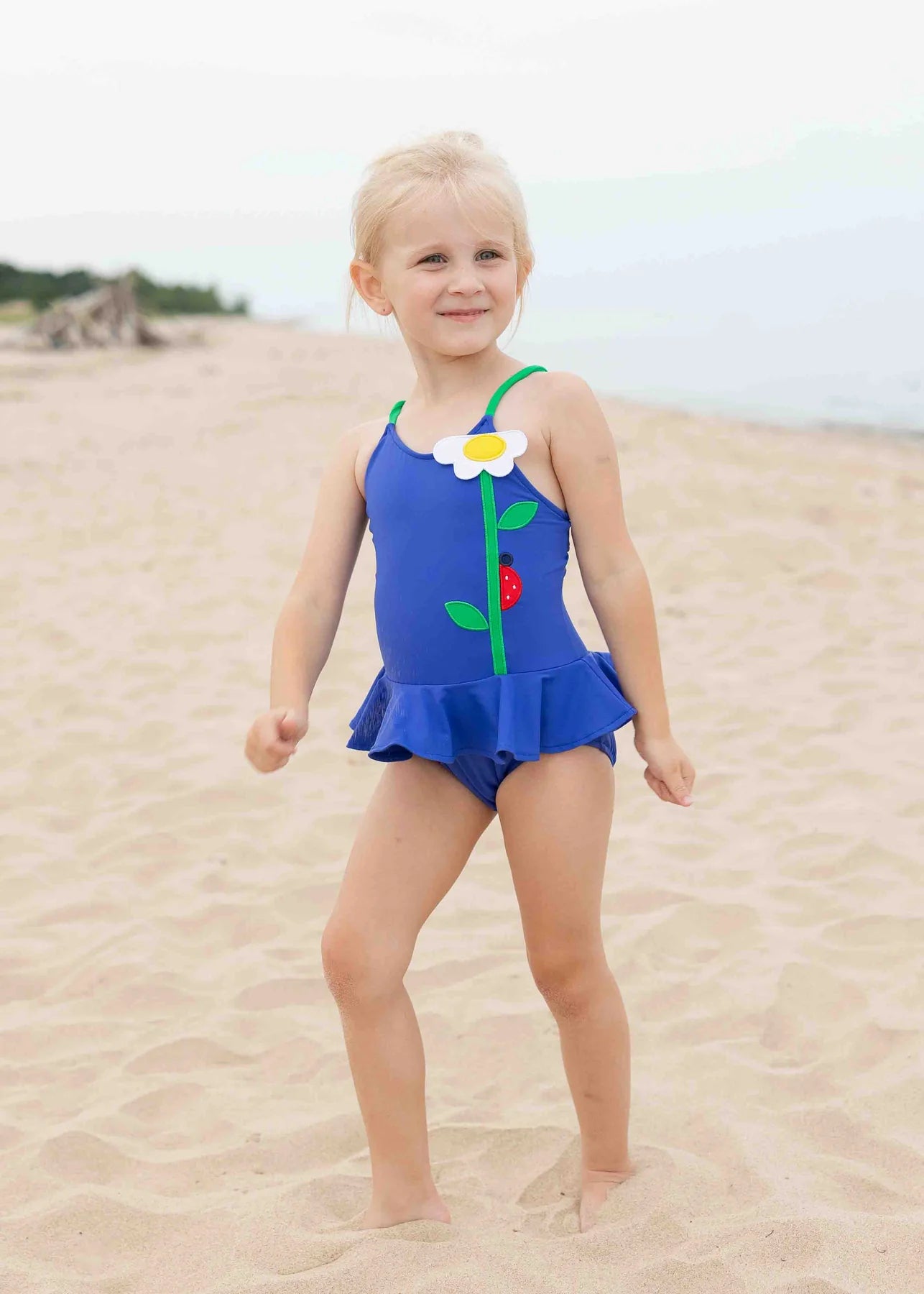 Skirted Swimsuit w/Flower