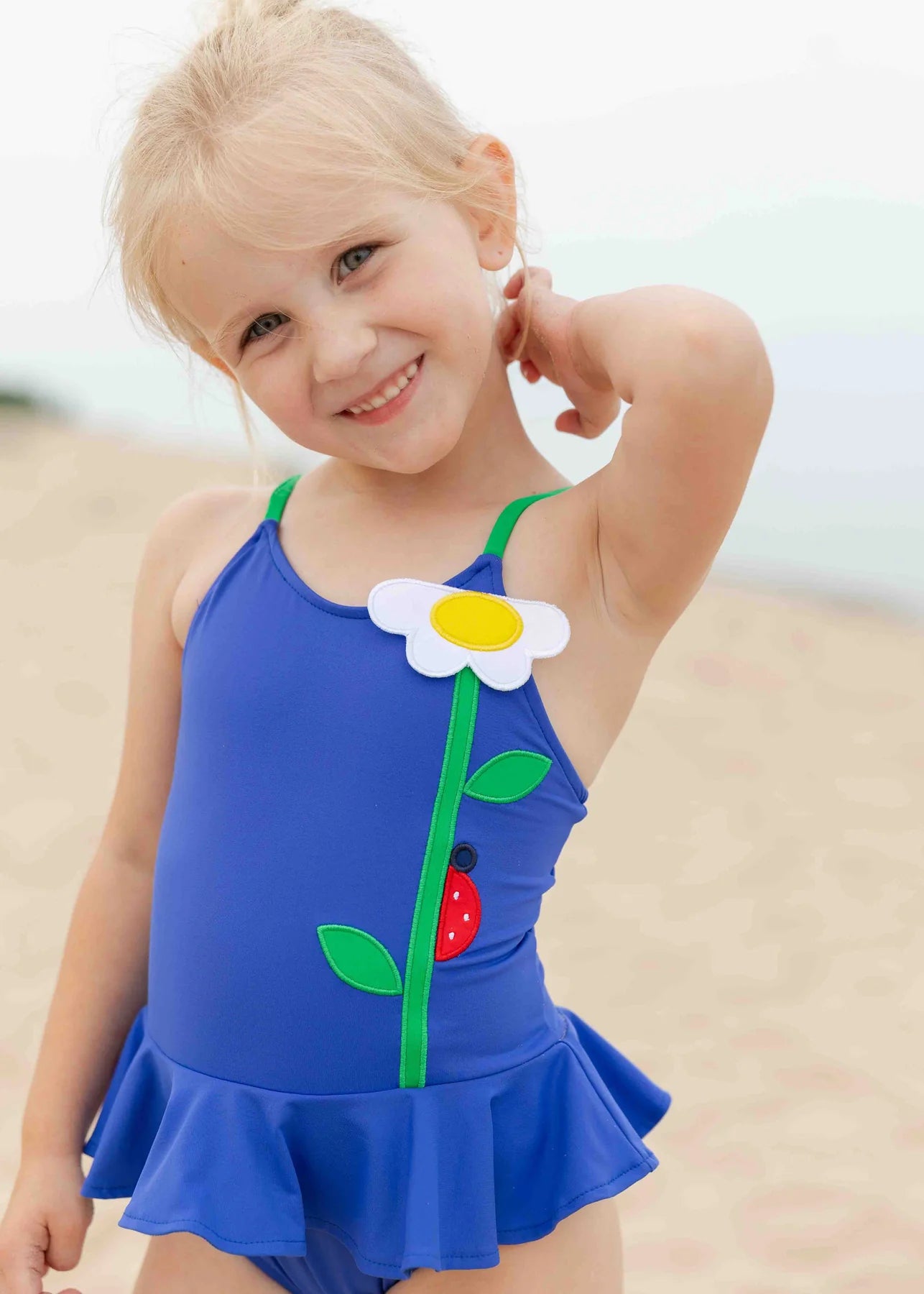 Skirted Swimsuit w/Flower