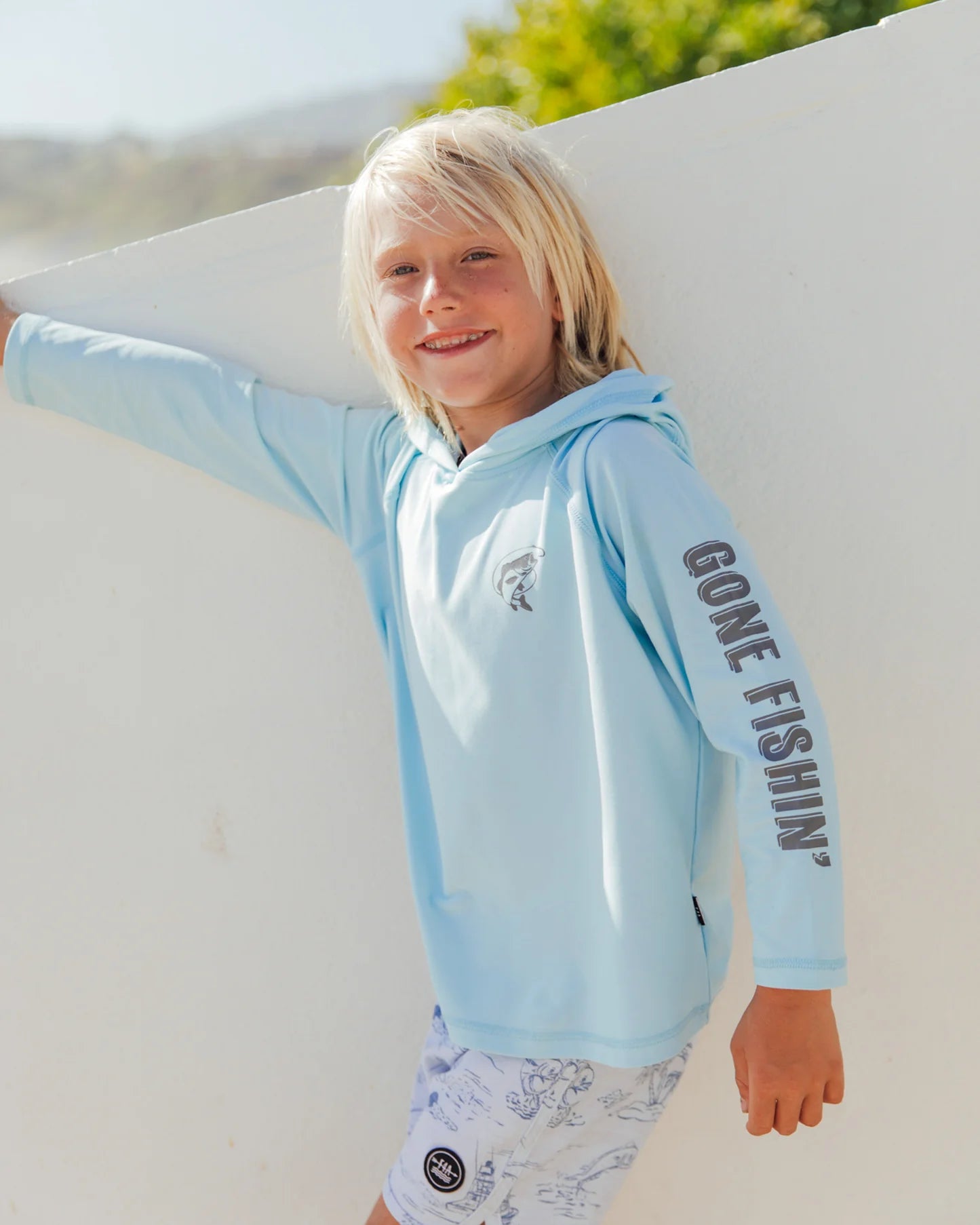 Reel Deal Tech Hoody, Crystal Blue