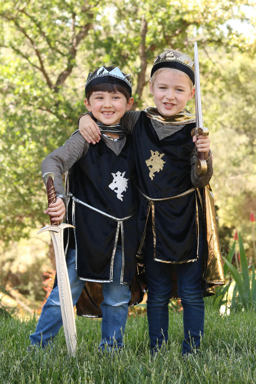 Silver Knight Tunic, Cape & Crown